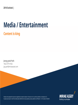 Media / Entertainment Content Is King