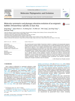 Molecular Systematics and Plumage Coloration Evolution of an Enigmatic