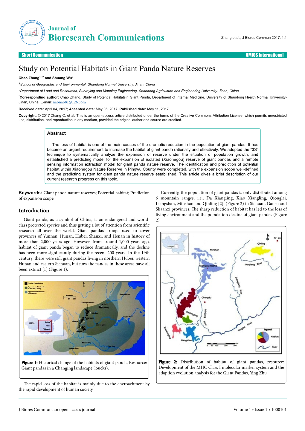 Study on Potential Habitats in Giant Panda Nature Reserves