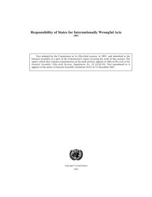 Responsibility of States for Internationally Wrongful Acts 2001