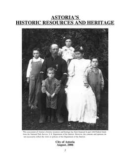 Astoria's Historic Resources and Heritage