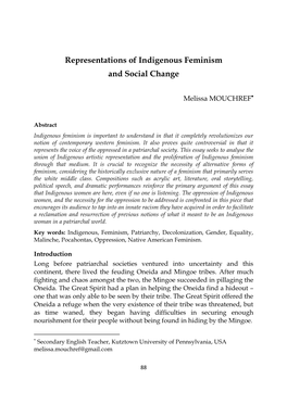 Representations of Indigenous Feminism and Social Change