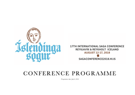 17Th Saga Conference Programme 2018-07-06