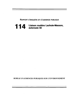 Liaison Routière Lachute-Masson, Autoroute 50 1X Table Des Malitres