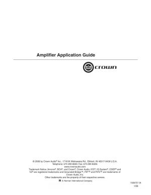 Amplifier Application Guide