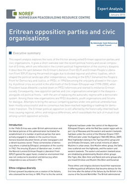 Eritrean Opposition Parties and Civic Organisations by Abdulkader Saleh Mohammad and Kjetil Tronvoll