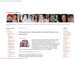 Chicanonautica: Altermundos: Latinoid Culture Goes Speculative