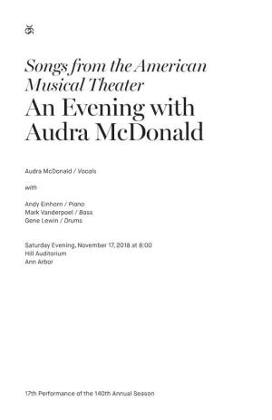 An Evening with Audra Mcdonald
