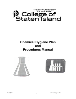 Chemical Hygiene Plan and Procedures Manual