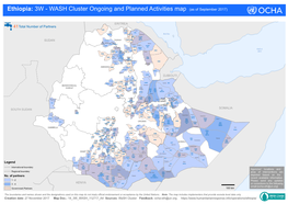 Ethiopia: 3W - WASH Cluster Ongoing and Planned Activities Map (As of September 2017)