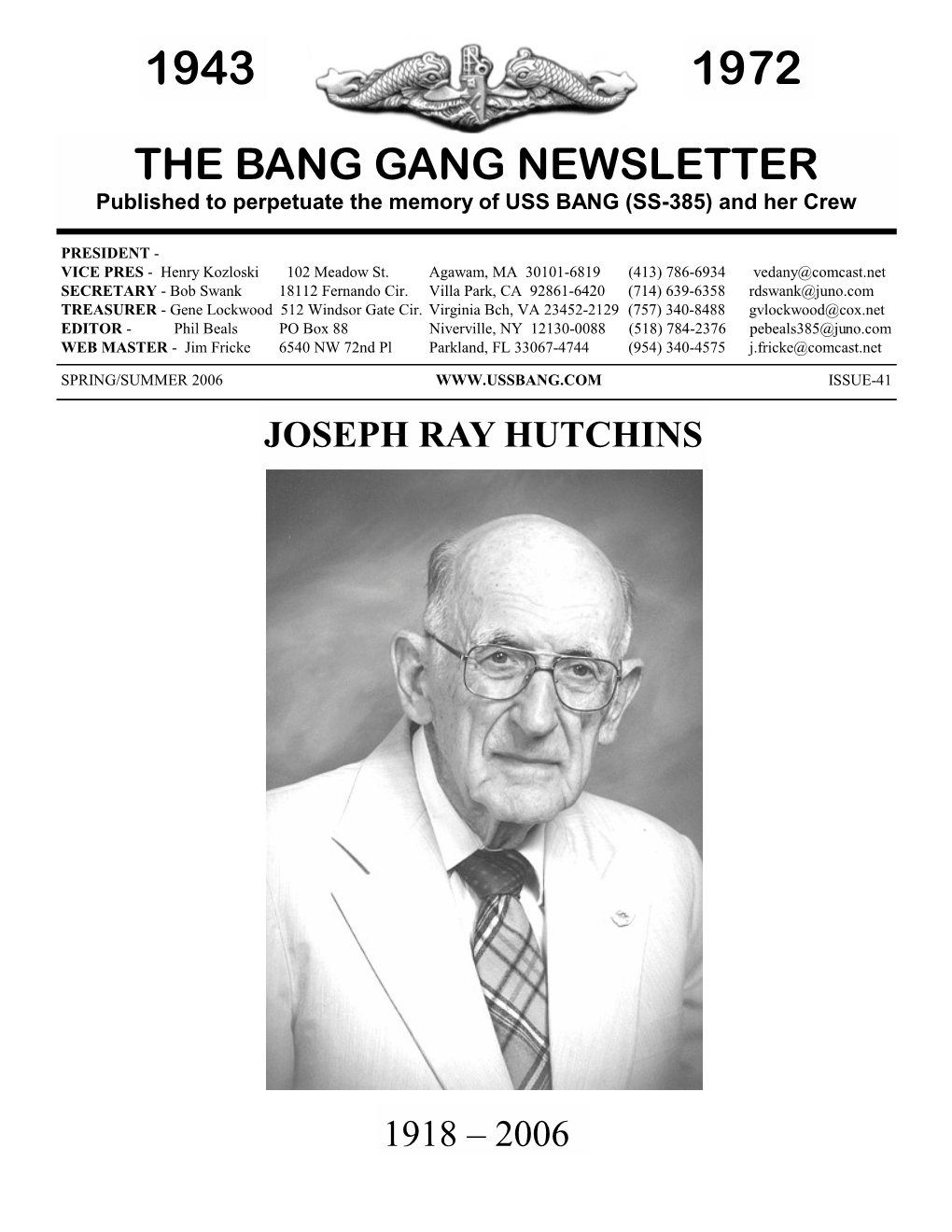 Spring/Summer 2006 Issue-41 Joseph Ray Hutchins