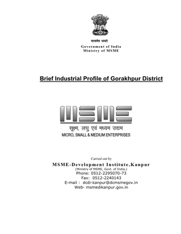 Brief Industrial Profile of Gorakhpur District