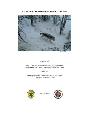 2014 Wolf Monitoring Progress Report