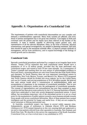 Appendix A: Organisation of a Craniofacial Unit