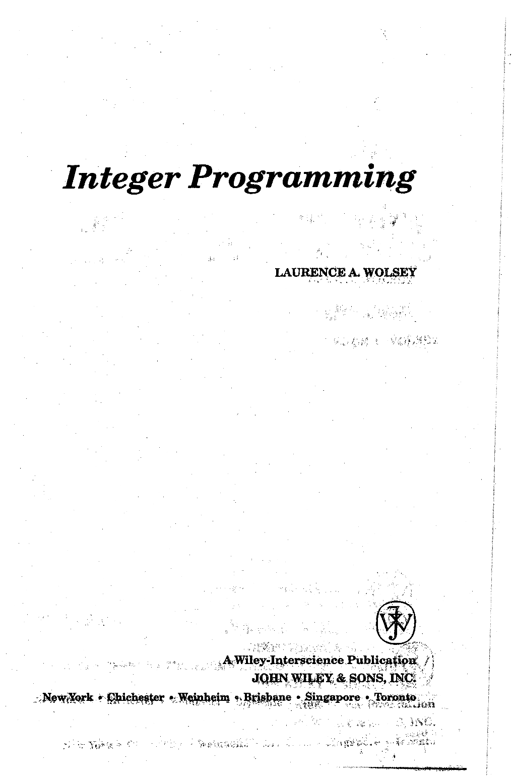 Integer Programming