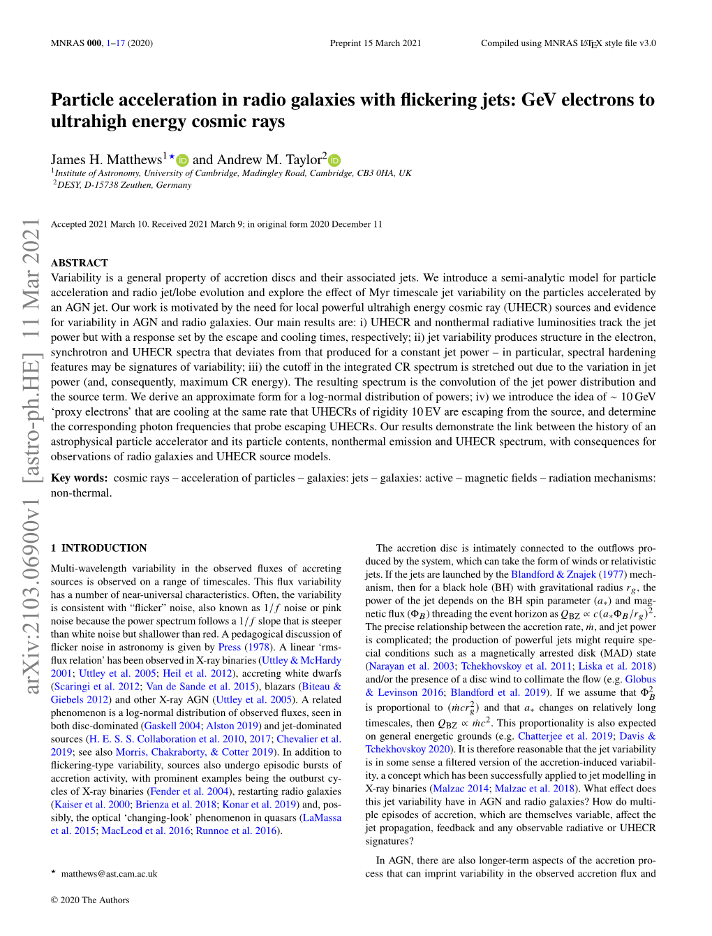 Particle Acceleration in Radio Galaxies with Flickering Jets: Gev Electrons To