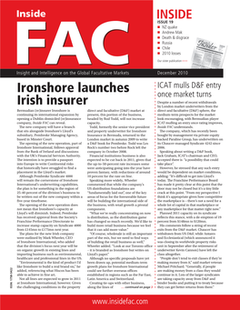 Ironshore Launches Irish Insurer P1 Has Continued to Develop Its Portfolio in the Airports