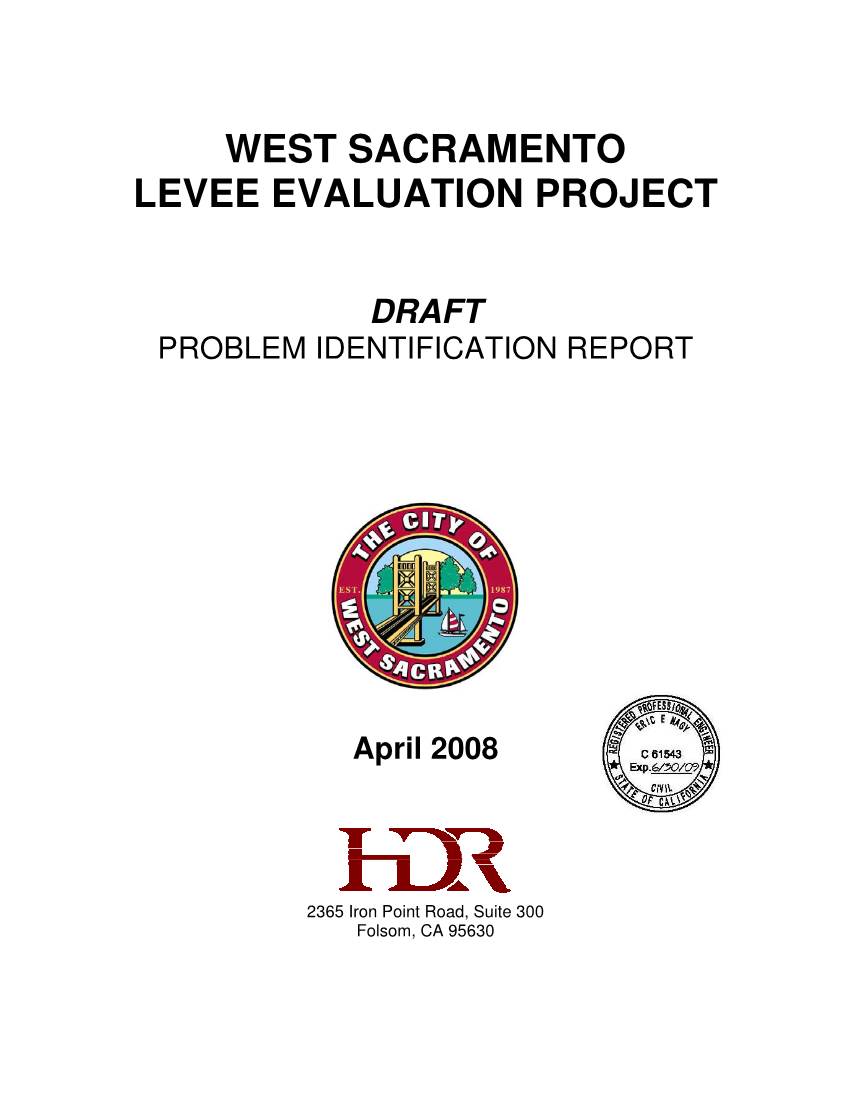 West Sacramento Levee Evaluation Project
