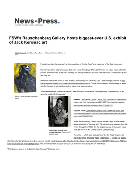 FSW's Rauschenberg Gallery Hosts Biggest-Ever U.S