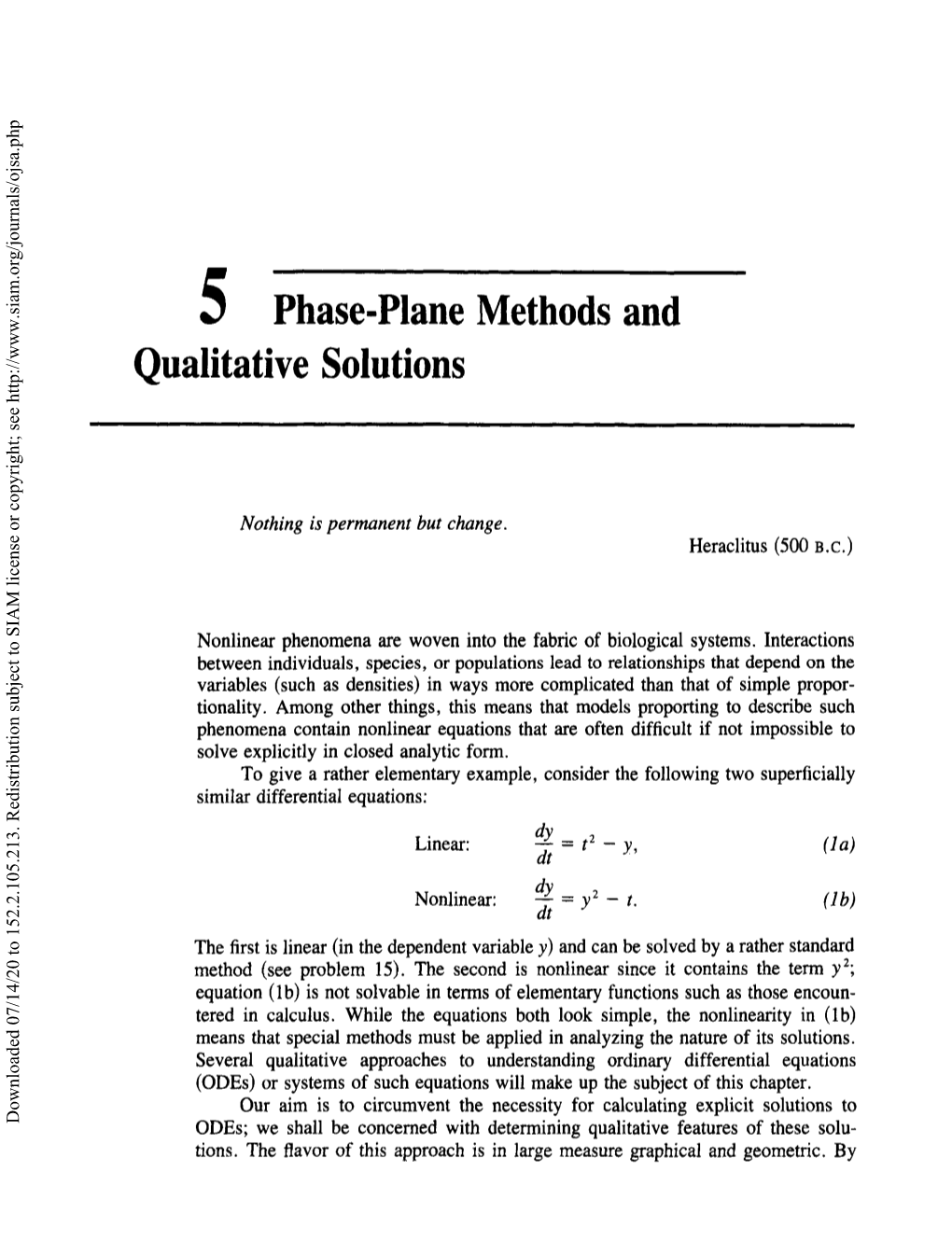 5 Phase-Plane Methods and Qualitative Solutions