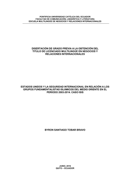 Disertación De Grado Previa a La Obtención Del Titulo De Licenciado Multilingüe En Negocios Y Relaciones Internacionales