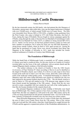 Hillsborough Castle Demesne, a History