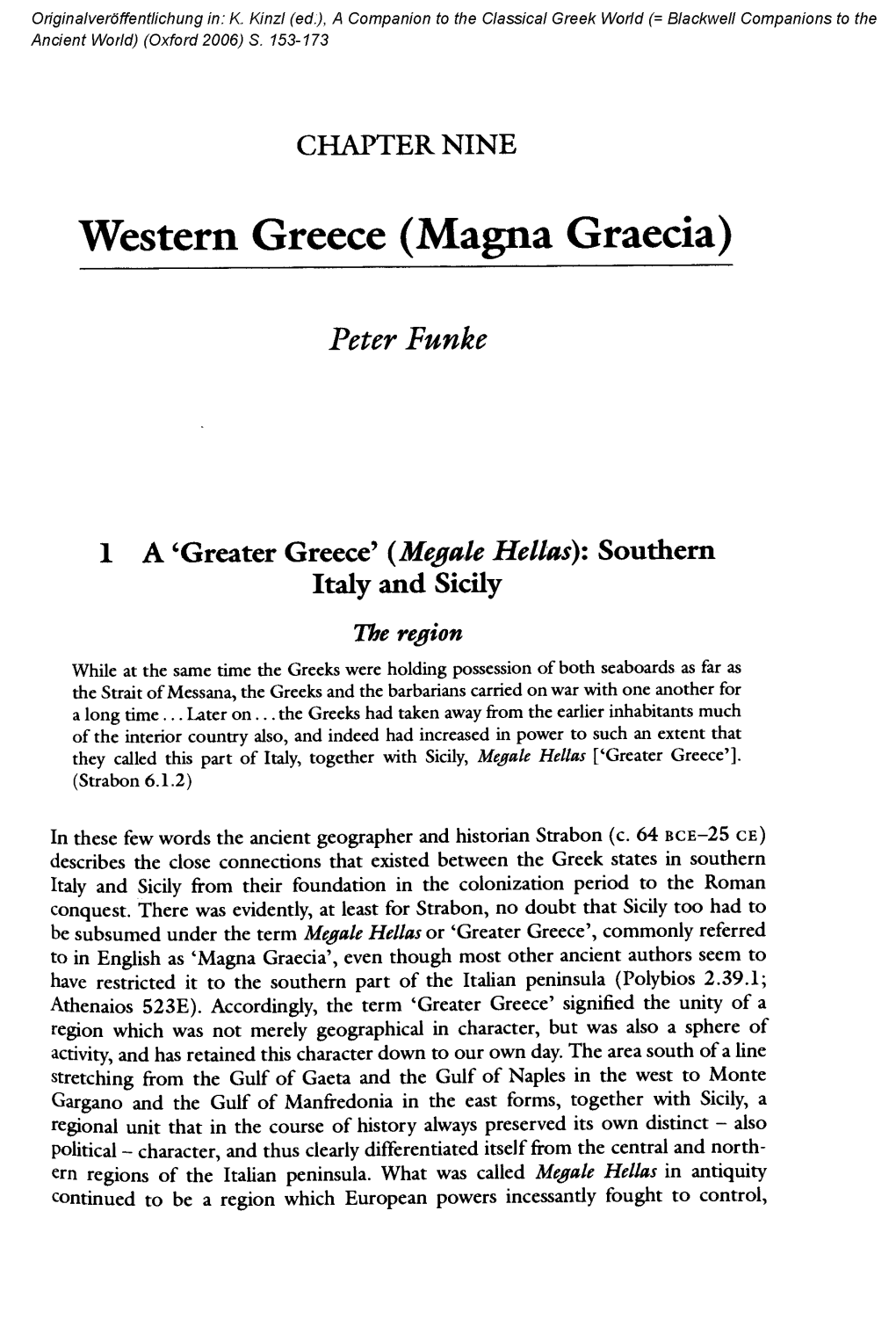 Western Greece (Magna Graecia)