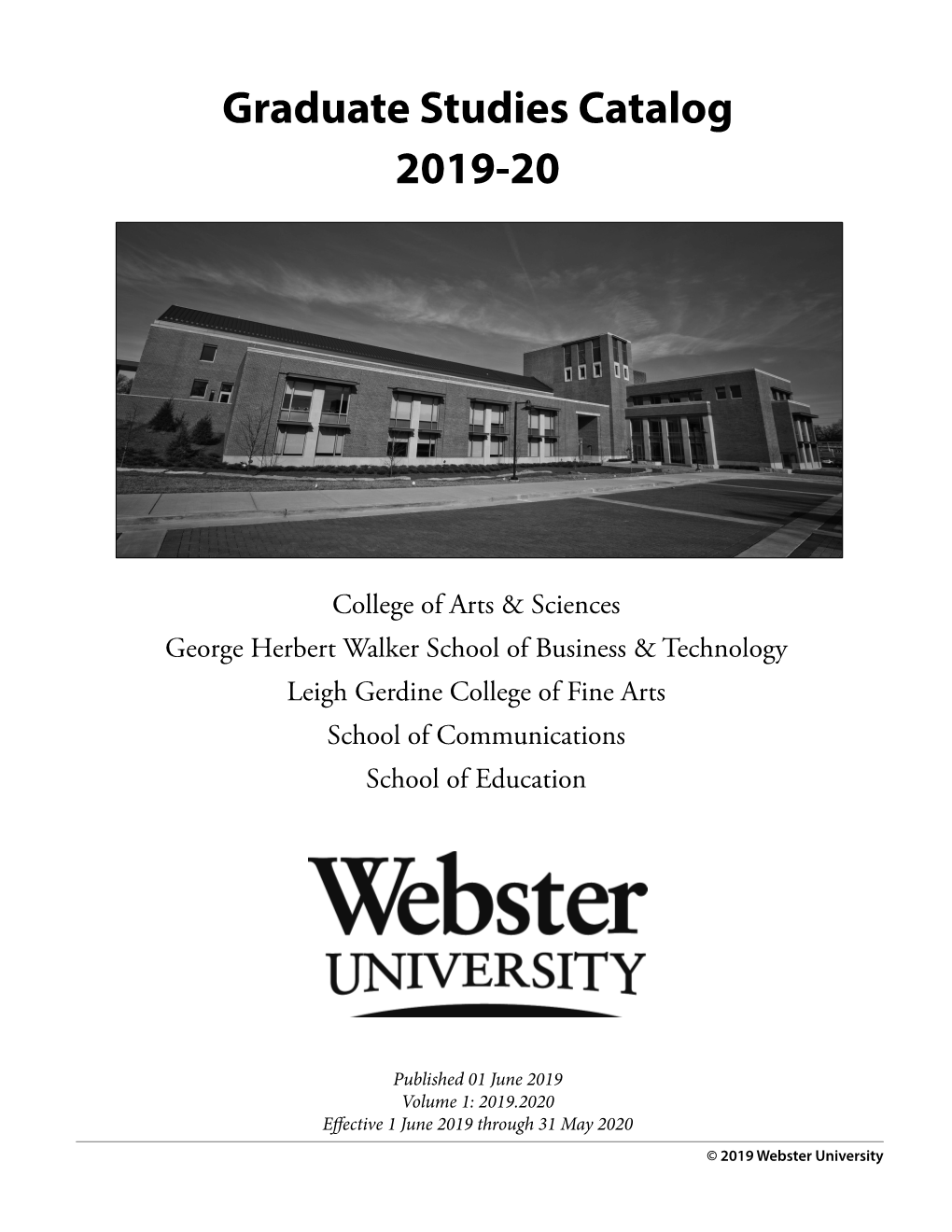 Graduate Studies Catalog 2019-20