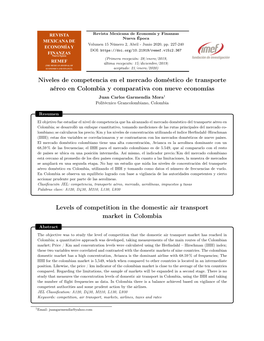 Niveles De Competencia En El Mercado Doméstico De Transporte