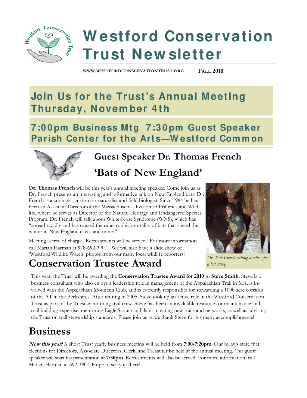 Westford Conservation Trust Newsletter