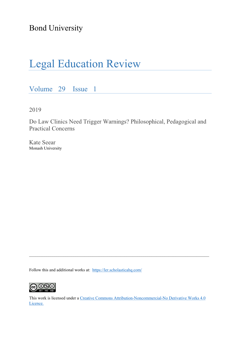 Legal Education Review