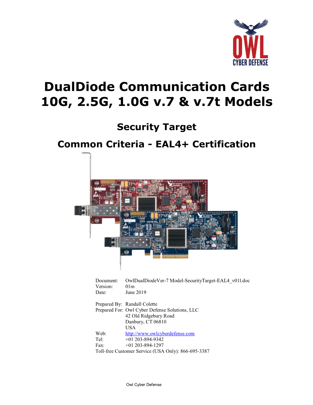 Dualdiode Communication Cards 10G, 2.5G, 1.0G V.7 & V.7T Models