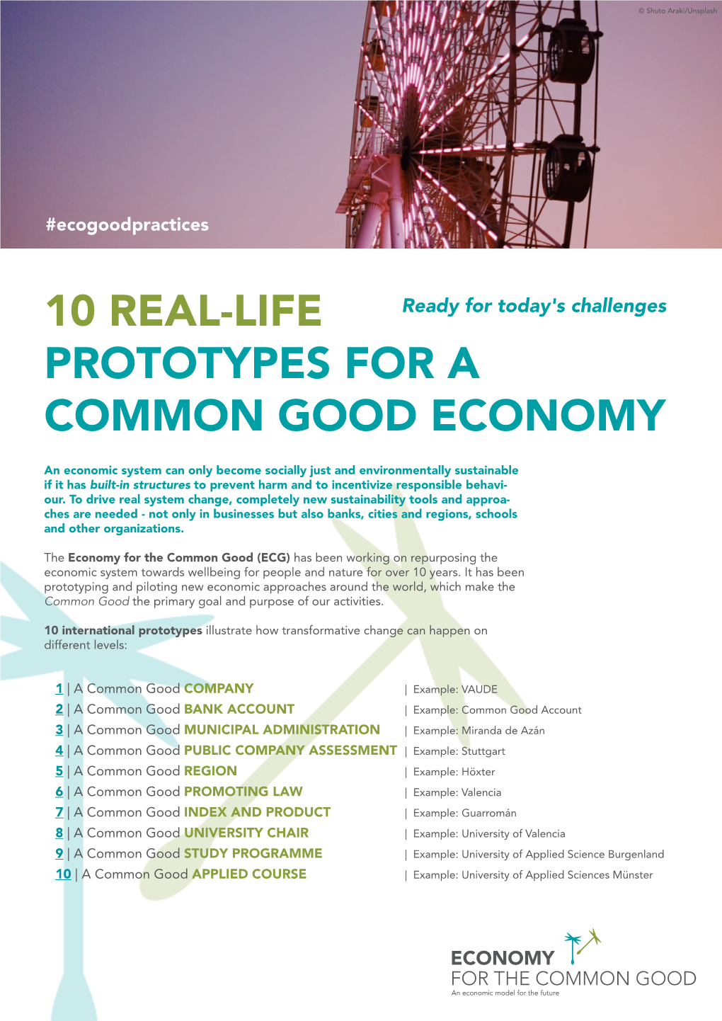 10 Real-Life Prototypes for a Common Good Economy