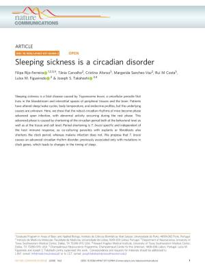 Sleeping Sickness Is a Circadian Disorder