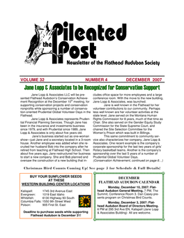 December 2007 Newsletter