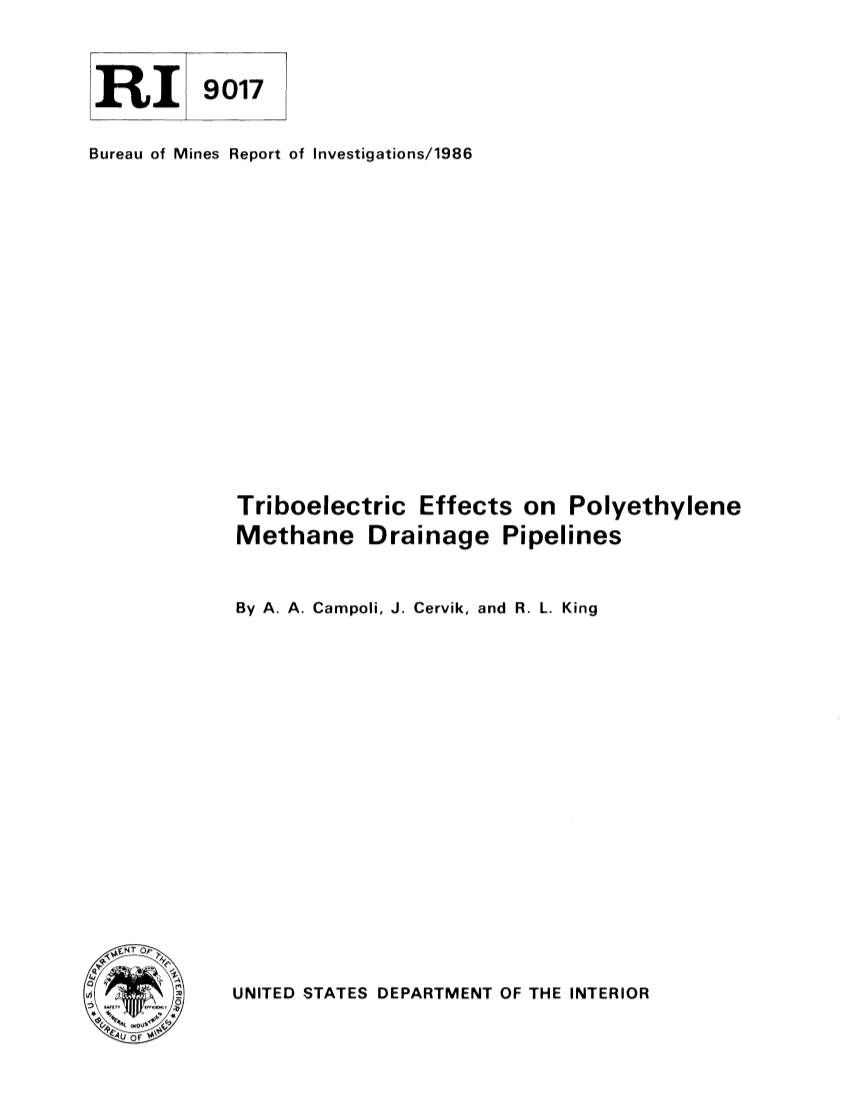 Triboelectric Effects on Polyethylene Methane Drainage Pipelines