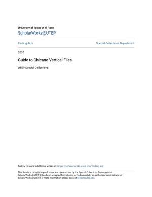 Guide to Chicano Vertical Files