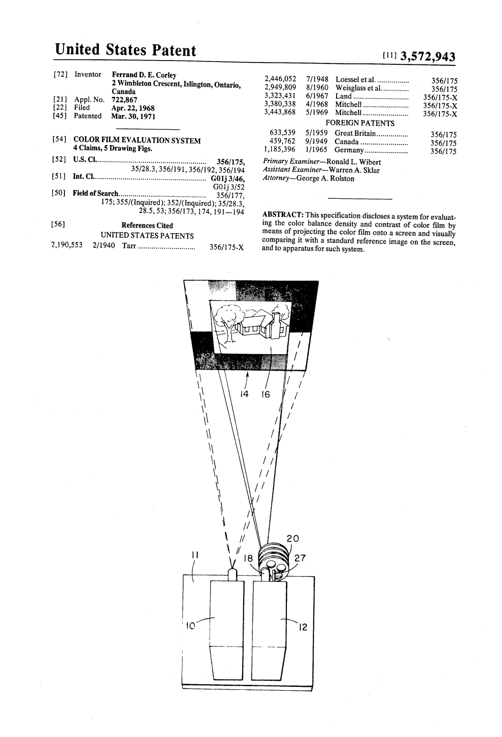 United States Patent [1113572,943 [721 Inventor Ferrand D