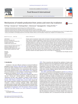 Mechanisms of Volatile Production from Amino Acid Esters by Irradiation