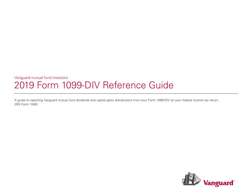 2019 Form 1099-DIV Reference Guide