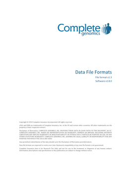 Data File Formats File Format V1.3 Software V1.8.0