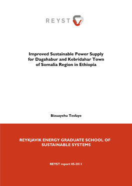 Improved Sustainable Power Supply for Dagahabur and Kebridahar