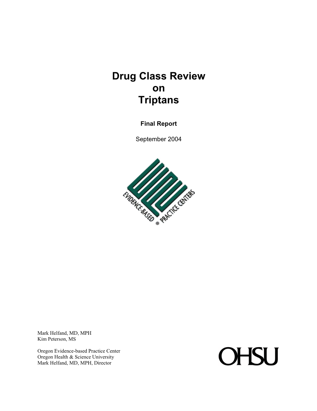 Drug Class Review on Triptans