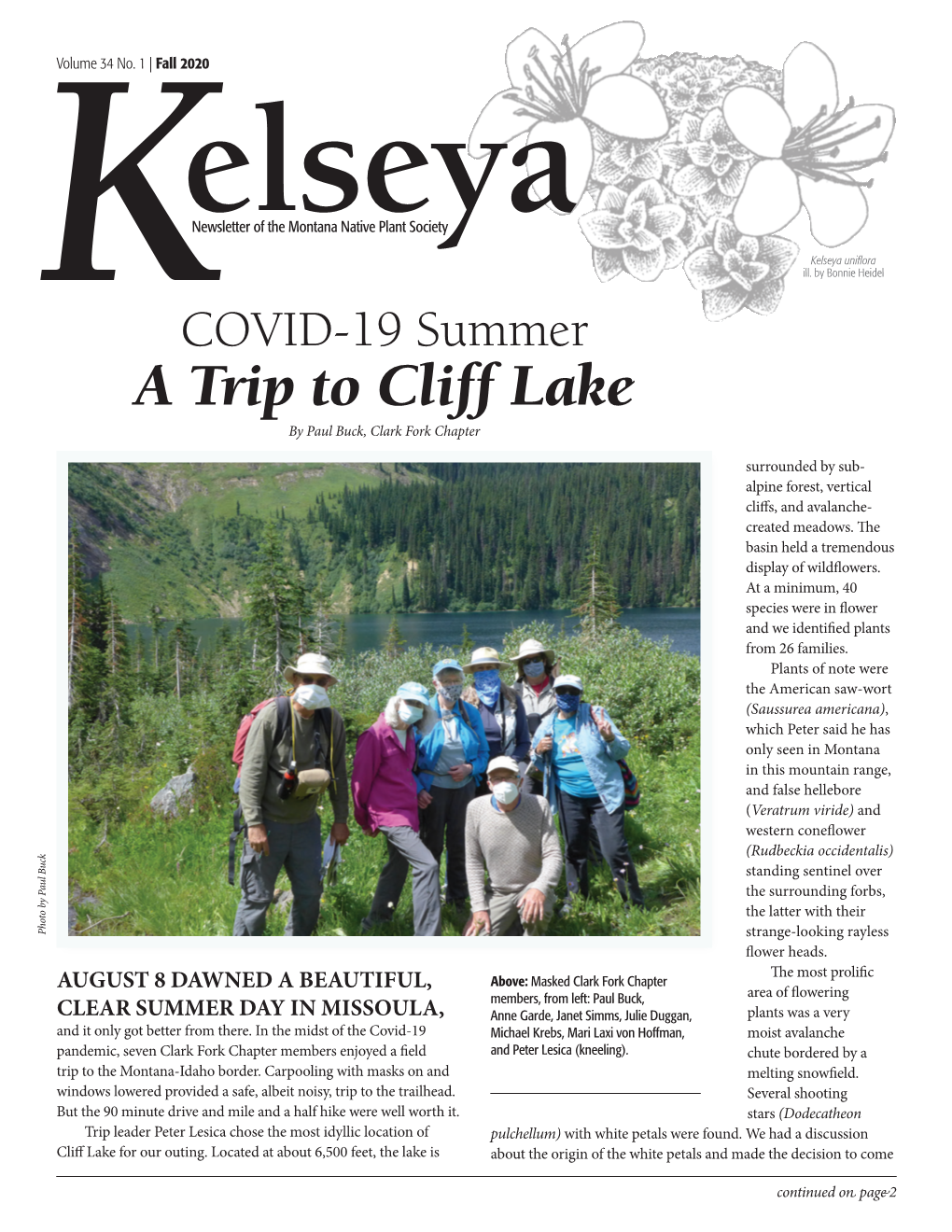 A Trip to Cliff Lake by Paul Buck, Clark Fork Chapter