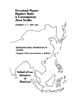 Democratizing Transition in Taiwan