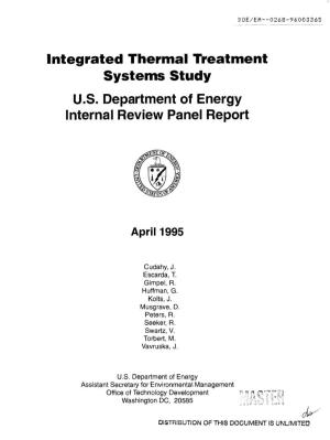 Integrated Thermal Treatment Systems Study U.S. Department of Energy Internal Review Panel Report