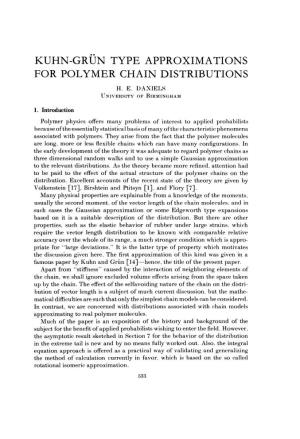 Kuhn-Grun Type Approximations for Polymer Chain Distributions H