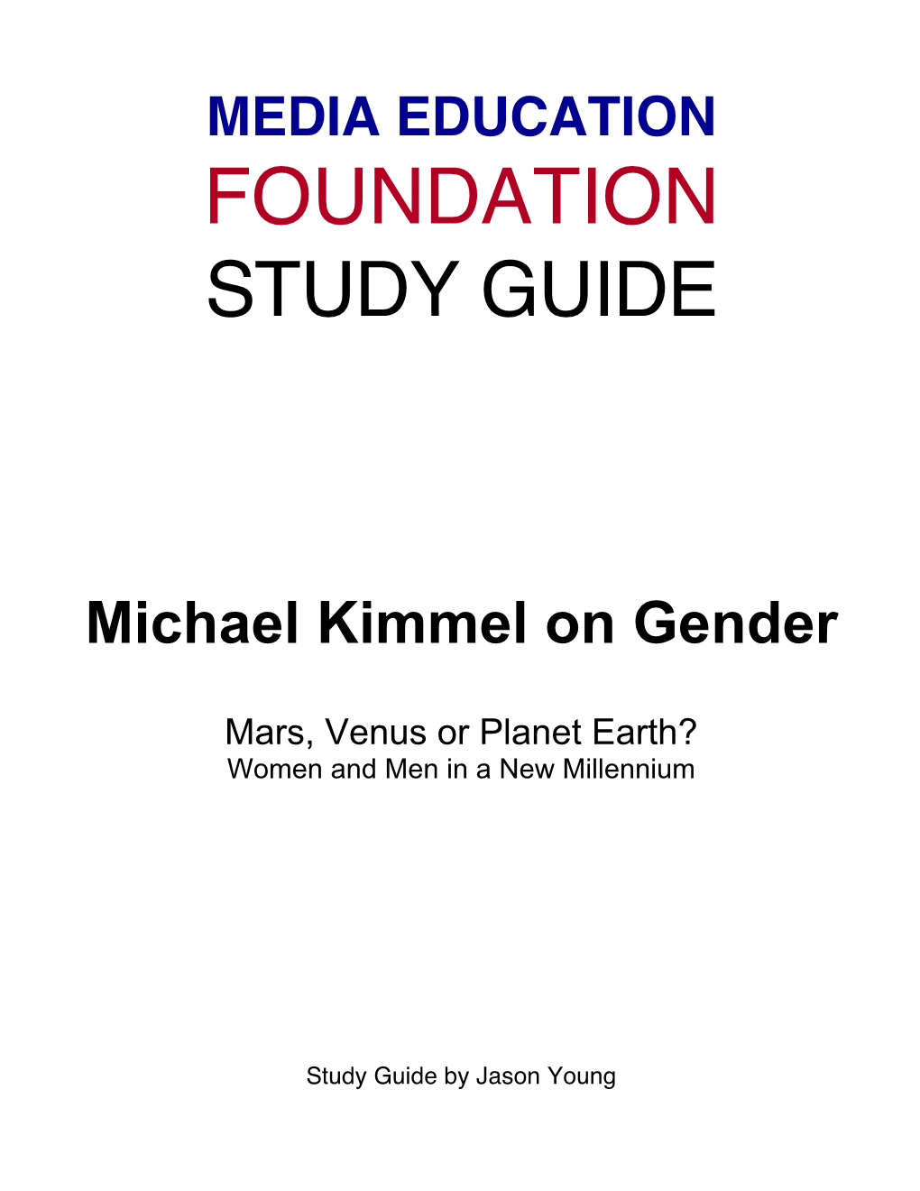 Michael Kimmel on Gender