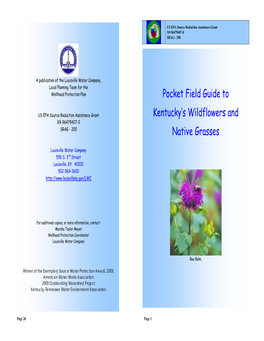 Pocket Field Guide to Kentucky's Wildflowers and Native Grasses