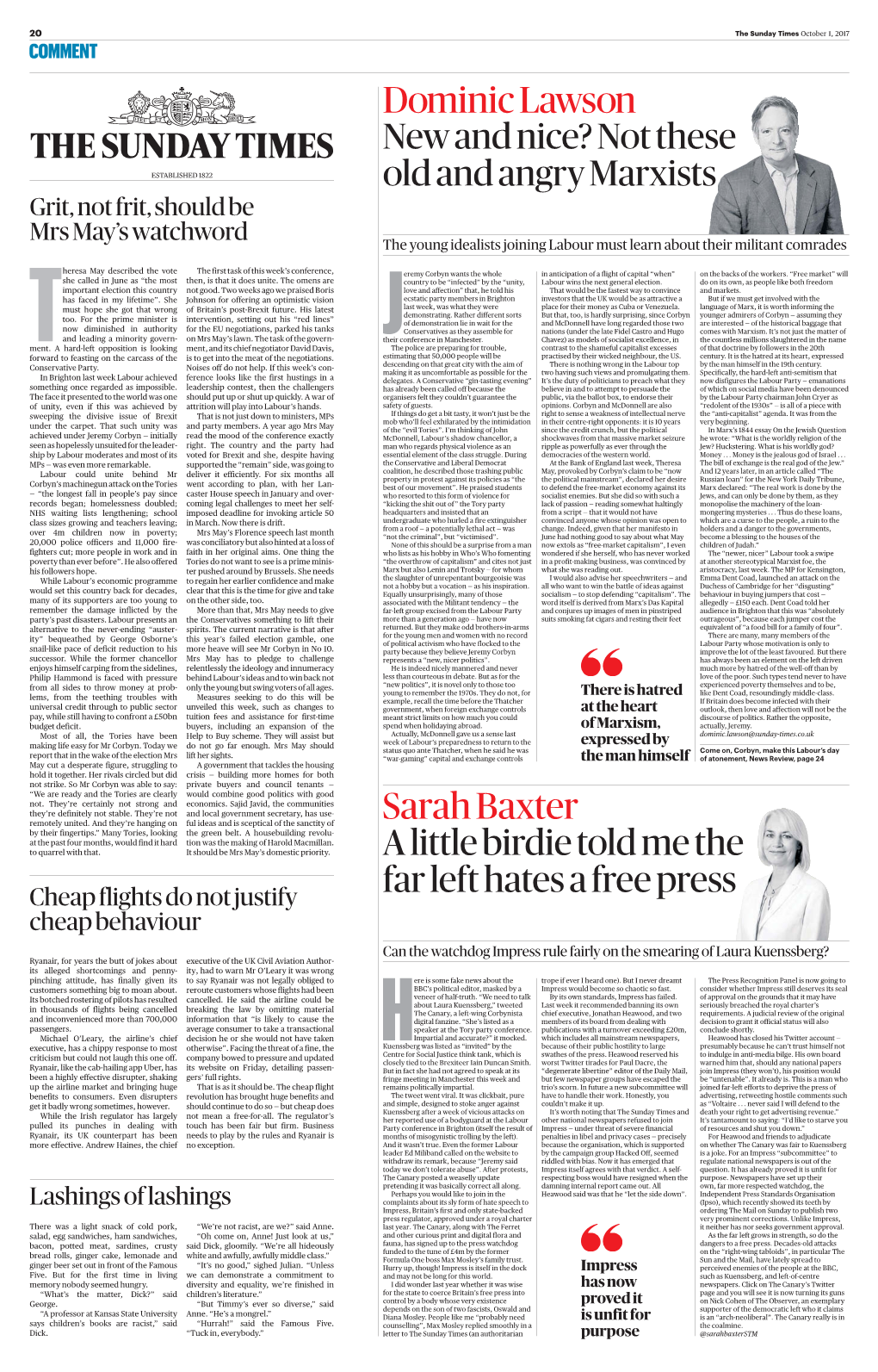 Dominic Lawson Sarah Baxter